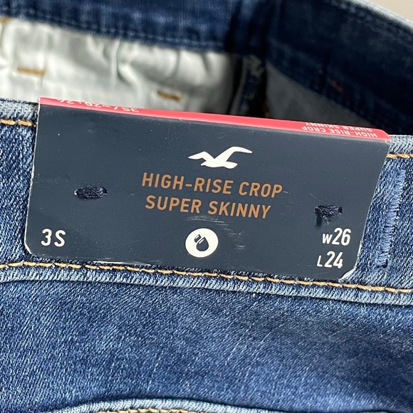 NEW Hollister Jeans Womens 26 3 blue denim skinny distressed preppy casual - Picture 6 of 11